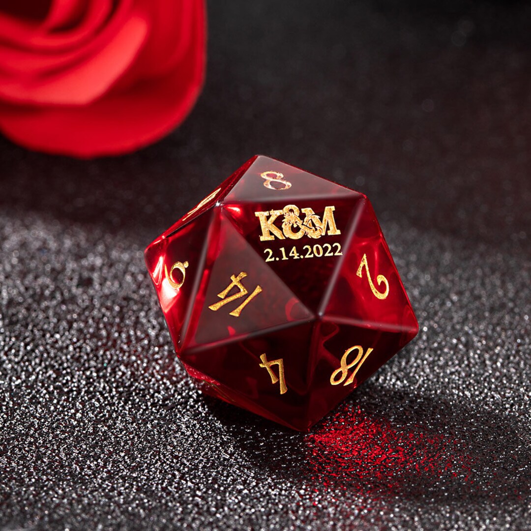 Custom Wedding Dice Custom Dice D20 Dungeons & Dragons DND Dice Stone
