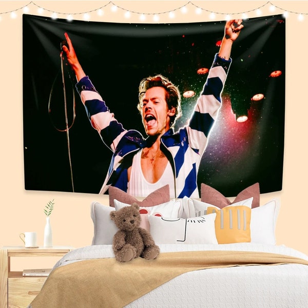 Wall Hanging Harry Style Tapestry Famous Pop Singer Large Fabric Home Bedroom Decoration Background
