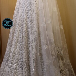 Red & Ivory Paisley Motifs Embroidered Wedding Lehenga Choli