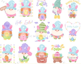 Easter Gnomes, Spring Gnomes, Spring PNG, Easter PNG