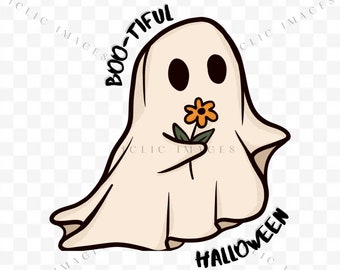 Bootiful Ghost PNG, Ghost SVG, Halloween PNG Sublimation Design, Funny Halloween Spooky Sublimation , Instant Download