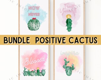 Bundle Cactus Positivos/ Citas PNG/ PNG Positivo/ Cactus PNG