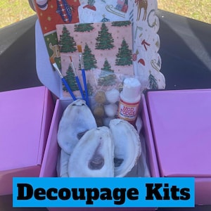 Oyster Shell decoupage kits