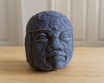 Olmec Colossal Stone Heads - Colossal Heads of the Olmecs - Ancient Maya Olmec Artifacts - Mexican Olmec Head - Gifts for History Buffs