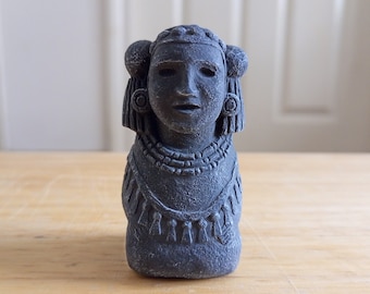 Miniature Chalchiuhtlicue Statue - Aztec Goddess of Water - Aztec mythology - Gifts for Ancient History Nerds - Mexican Decoration