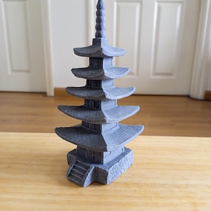 Pagoda Chureito in cemento fatto a mano: statua da giardino giapponese in miniatura