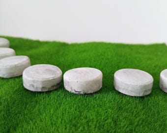 Miniature Concrete Garden Stepping Stones - Fairy Garden Walkway (Set of 5)
