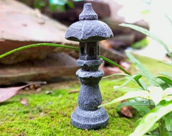 Miniature Stone Lantern Statue for Japanese-Inspired Garden - Relaxing Mini Zen Garden Design Oriental Ornaments - Zen Gifts for Her