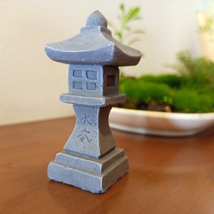 Miniature Oribe Japanese Lantern - Zen Style Stone Lanterns - Traditional Japanese Stone Lantern - Japanese Garden Ornaments - Tall Lantern