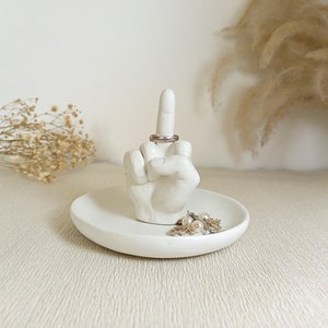 Middle Finger Rude Desk Accessory Ring Holder