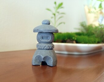 Mini Japanese Stone Lantern: Fairy Garden Pagoda, Bonsai Ornament - Etsy