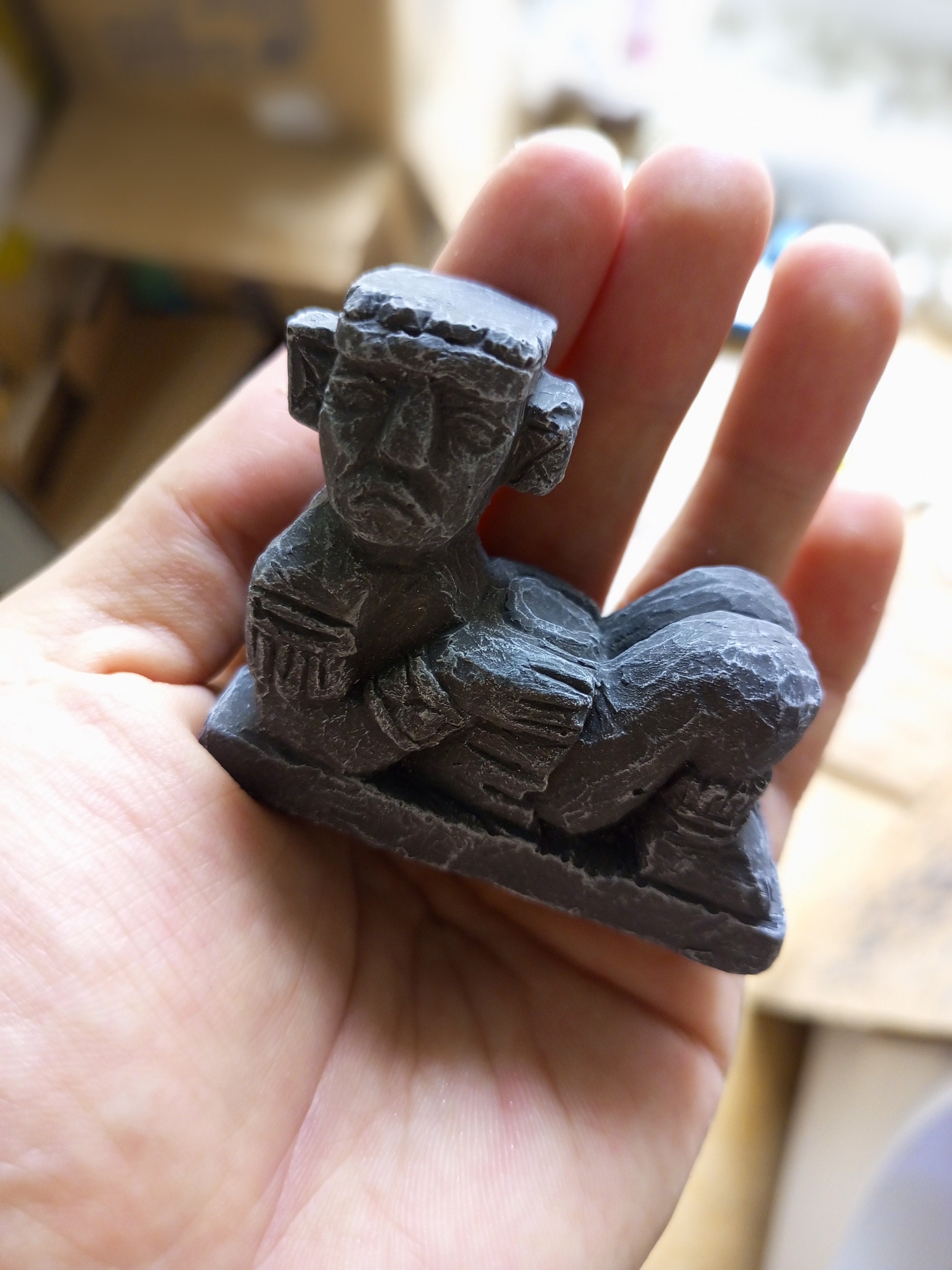 Chac Mool Statue - Chacmool Chichen Itza - Mayan Rain God Chacmool Figure - Mexican Decoration Chacmool Sculpture - Gifts for History Nerds