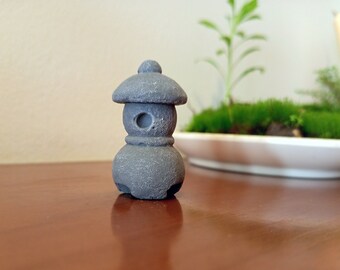 2 Estatuas Pagoda Miniatura Jardín - Linternas De Piedra Para Bonsái O Decoración