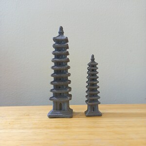 Concrete Pagoda Garden Statue: Asian Zen Decor (5 Inch)