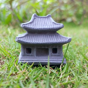 Miniature Concrete Pagoda: Handmade Zen Garden Statue