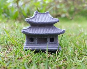 Miniature Concrete Pagoda: Handmade Zen Garden Statue