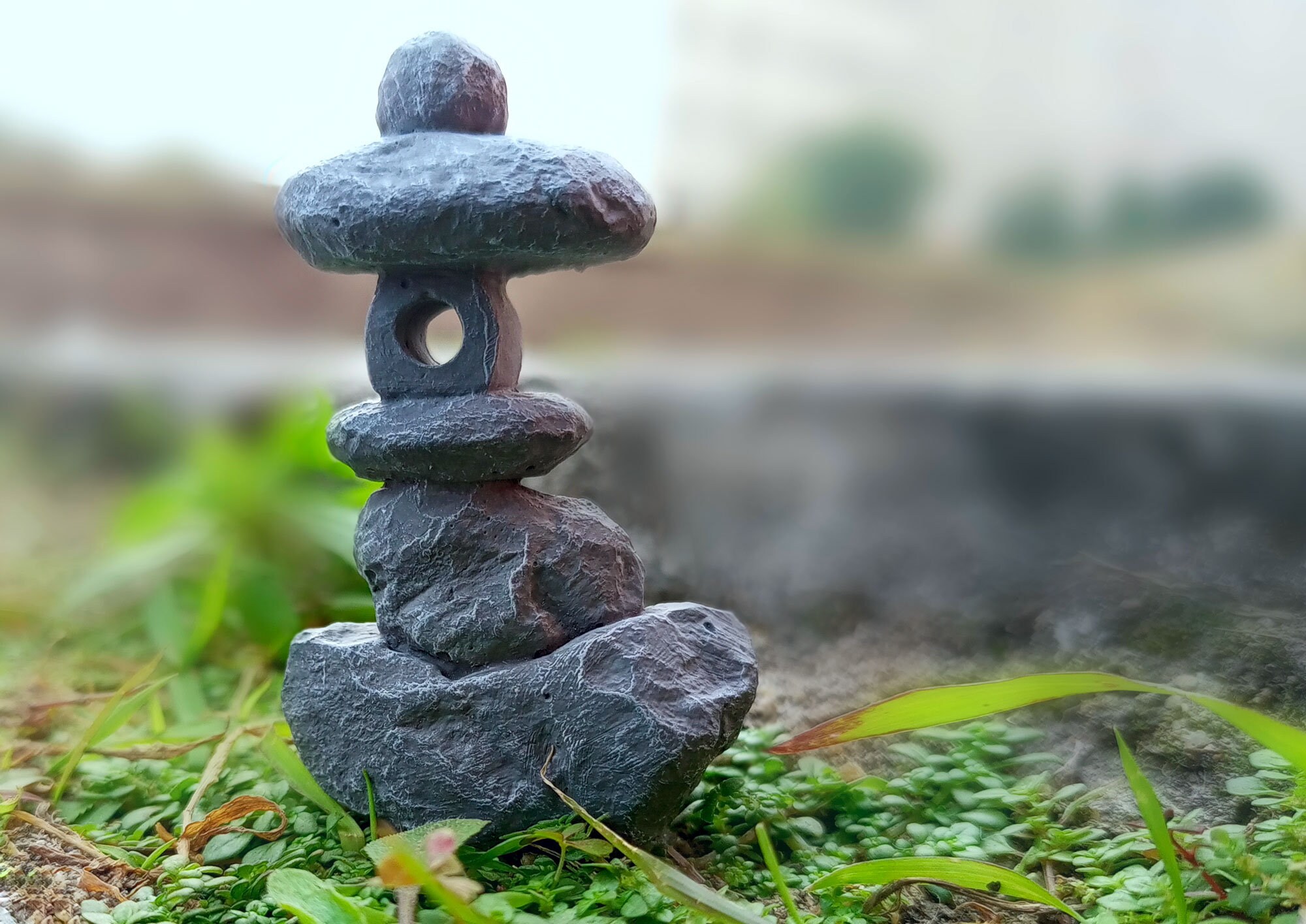 Miniature Japanese Zen Style Stone Lanterns, Mini Fairy