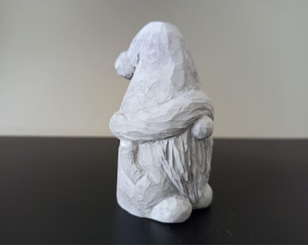 Estatua rústica de gnomo de cemento: regalo único hecho a mano en cemento para la decoración del jardín o del hogar.
