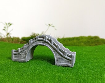 Puente miniatura de piedra de hormigón hecho a mano - Decoración para jardín de hadas