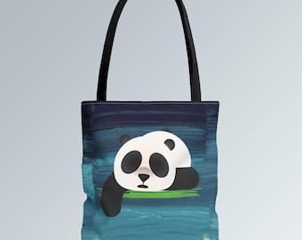 Artistic Panda Tote Bag, Reusable Shopping Bag