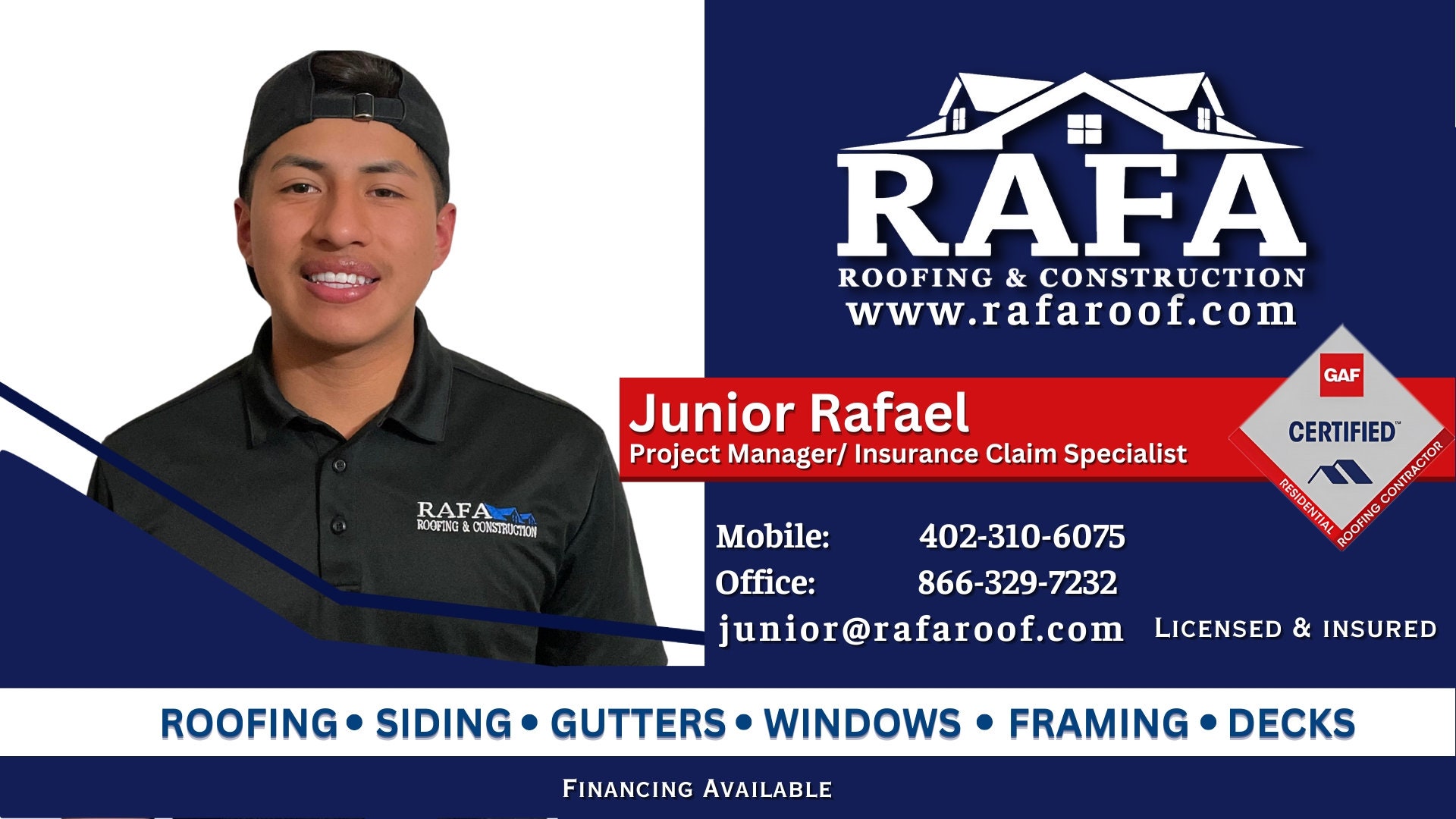 Business Cards (Construction, Roofing, Local Businesses)