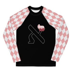 Rash Guard Big Girls Teens Manga larga Hebreo Carta inicial Monograma Regalo
