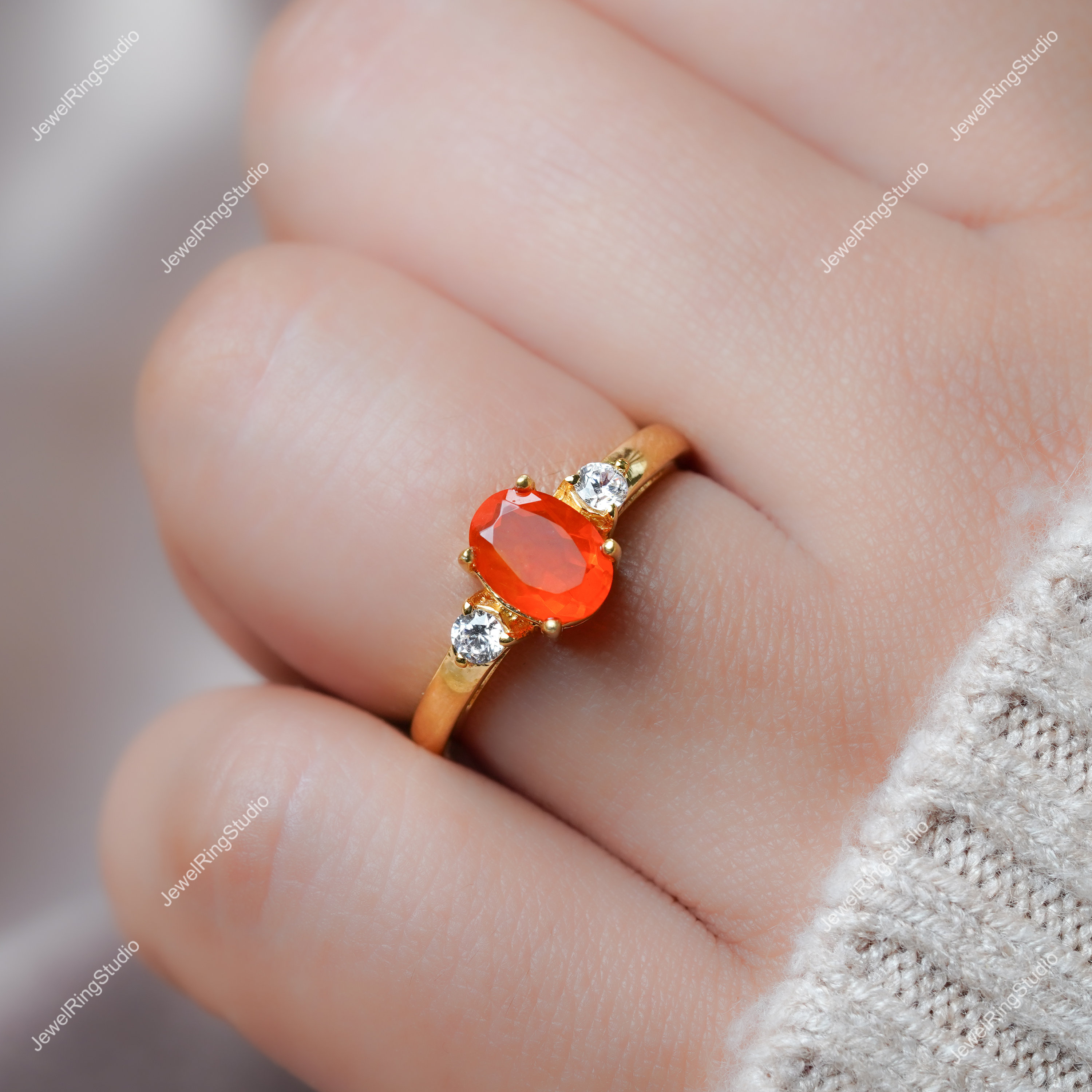 Genuine mexican hotsell fire opal ring