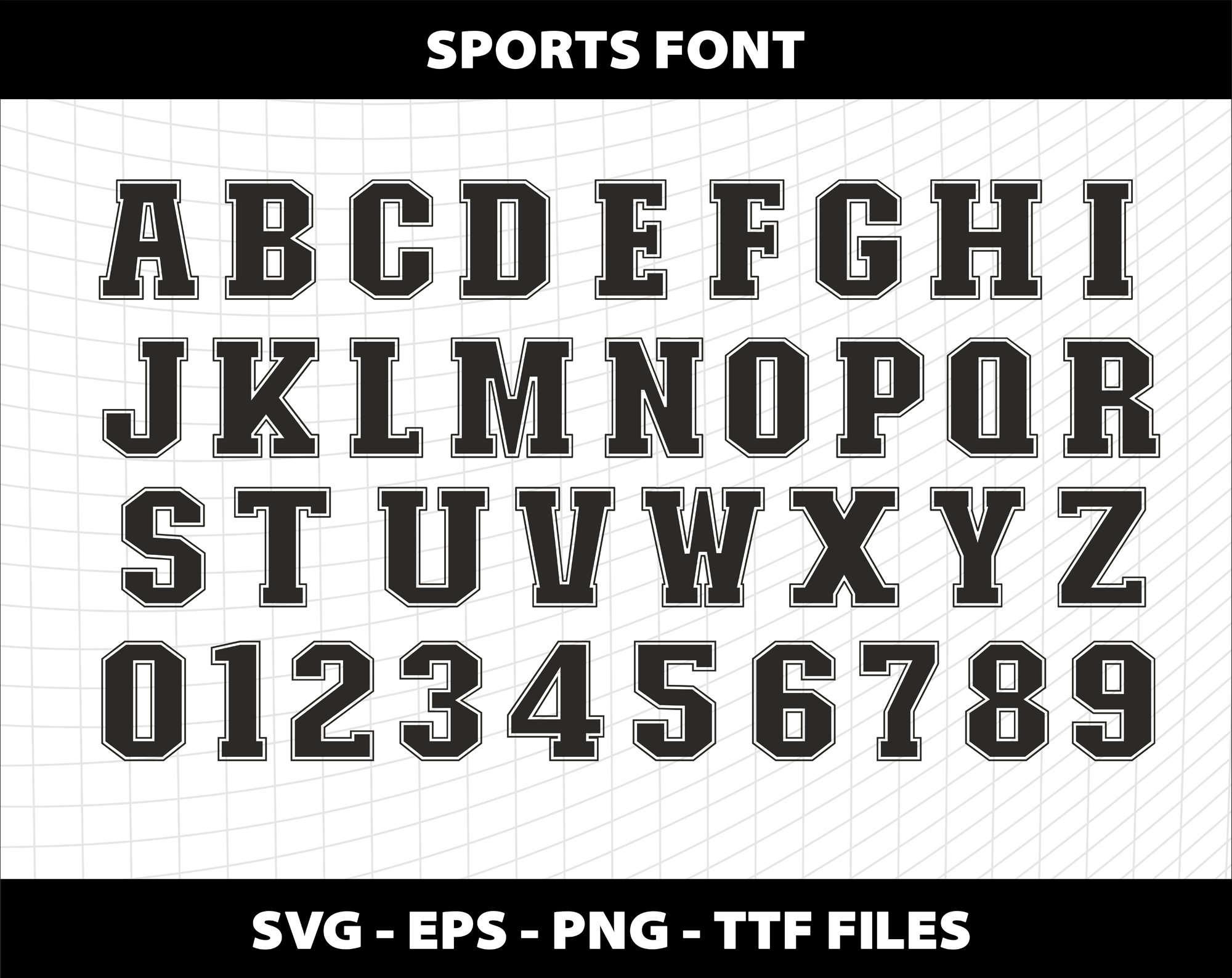Football Sports Alphabet Font Letters Svg Football College Varsity ...