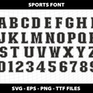 Soccer Sports Alphabet Font Letters Svg Soccer College Varsity Bundle ...