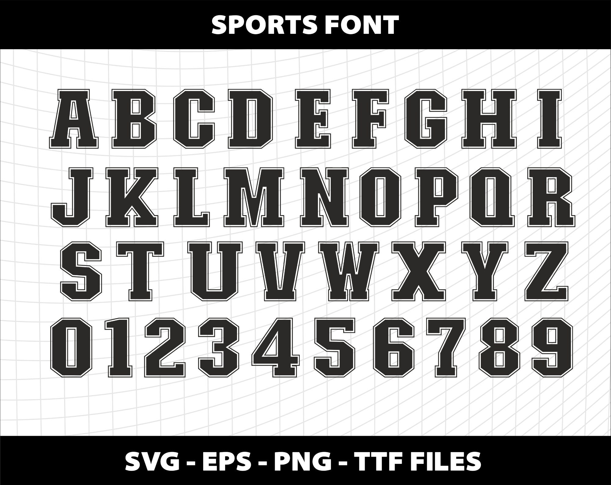 Soccer Sports Alphabet Font Letters Svg Soccer College Varsity Bundle ...