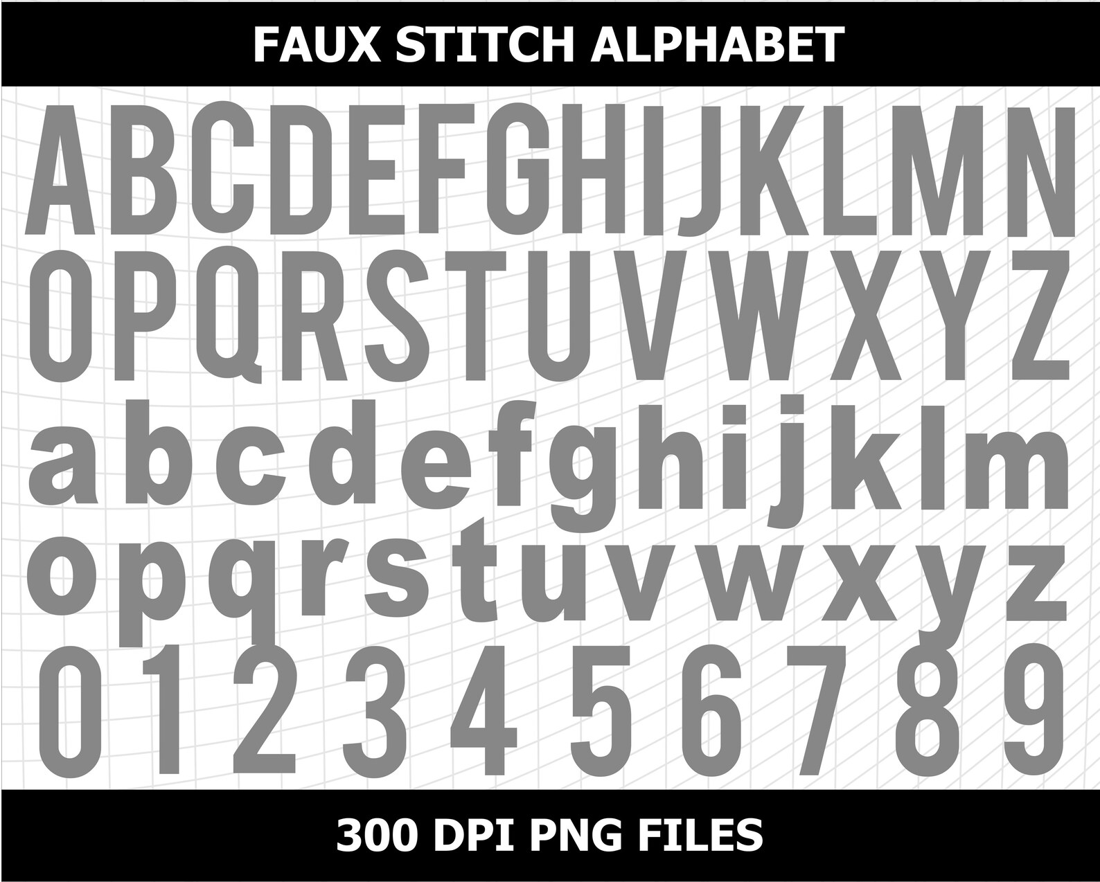 Faux Embroidery Font Stitch Border + Fill Blank Letters Alphabet ...