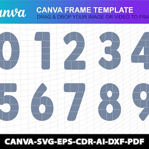 Number Photo Collage Canva Frame Template 0 1 2 3 4 5 6 7 8 9 Birthday ...
