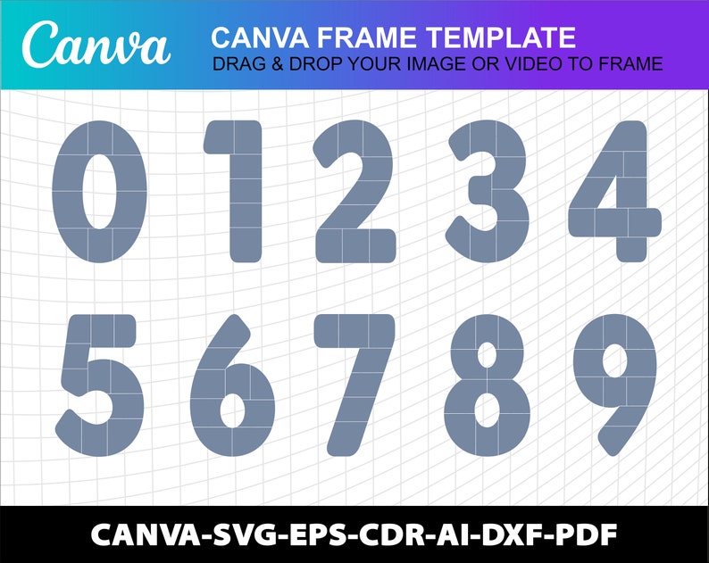 May include: A set of ten blue numbers, 0 through 9, in a bold, rounded font. The numbers are arranged in two rows of five, with the numbers 0 through 4 in the top row and 5 through 9 in the bottom row. The numbers are on a white background with a light gray grid pattern.