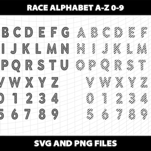 Car Race Road Checkered Flag Font Alphabet Letters Svg Car Race Road Flag Birthday Number 0 1 2 3 4 5 6 7 Svg Alphabet Download Digital File