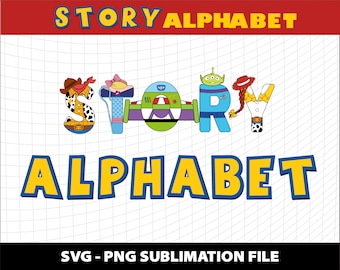 Toy Story Doodle Svg Alphabet Font Letters Svg Story Alphabet Design Download Digital File