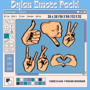 6 Hand Emotes Pack for Twitch Discord | Hand Emotes | Dylan Emote Pack