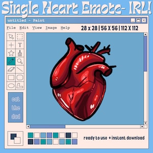 Heart Emote for Twitch Discord | Realistic Red Heart Emote | IRL Emote