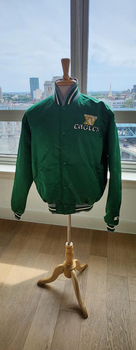 Size large Kelly green eagles starter jacket