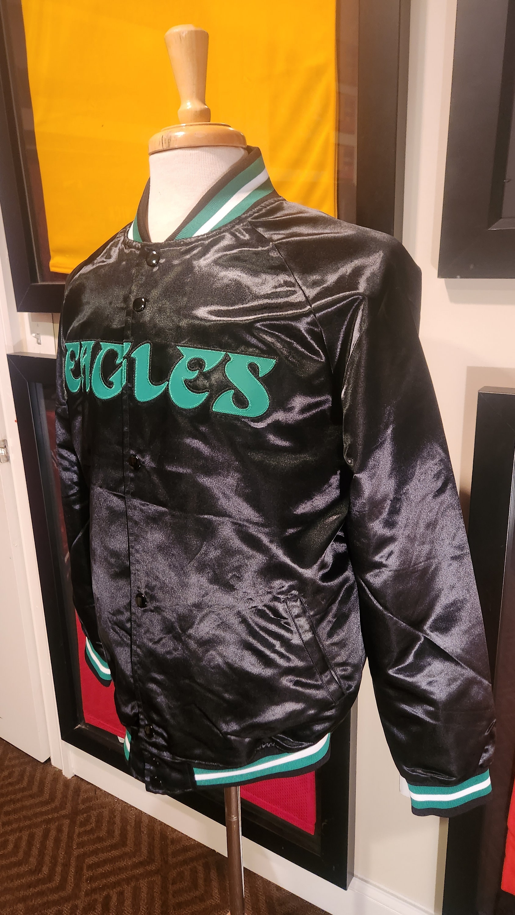Eagles mitchell and ness jacket hot sale