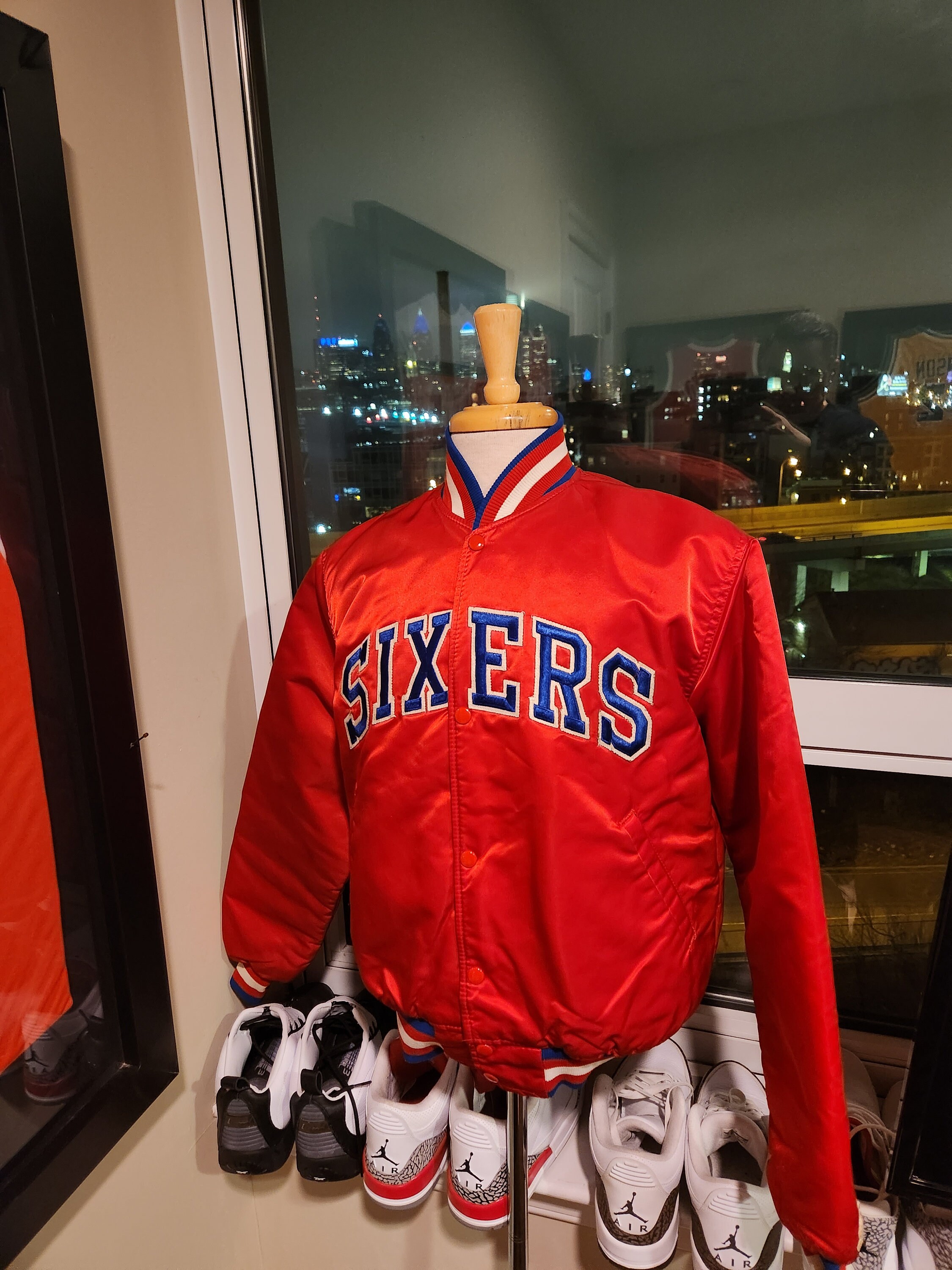 sixers starter jacket