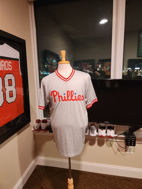 Phillies Batting Practice Jersey Philadelphia Maroon 90's