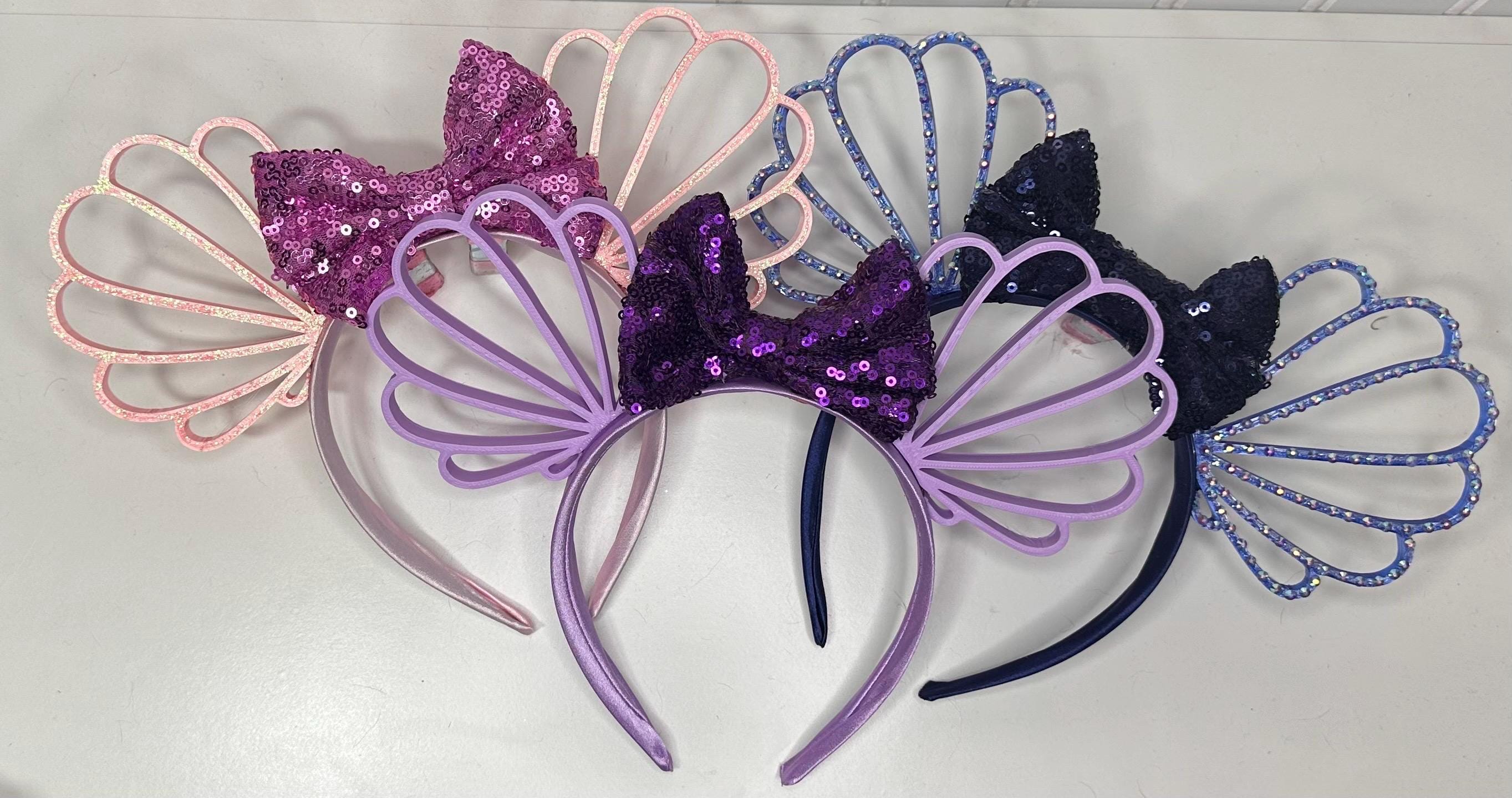 mermaid inspired 3d printed shell Minnie ears