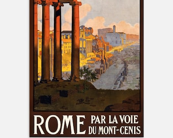 Rome Italy Vintage Travel Poster | Giclée Print