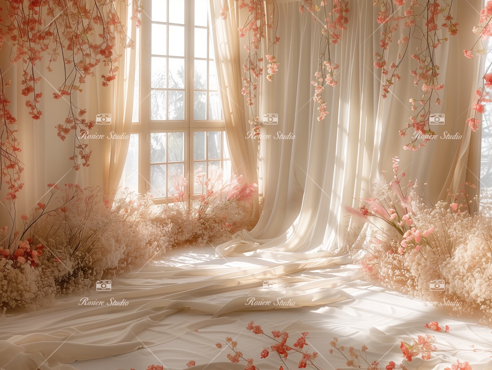 50 Backlit Window Digital Backdrops, Maternity Photography, White ...