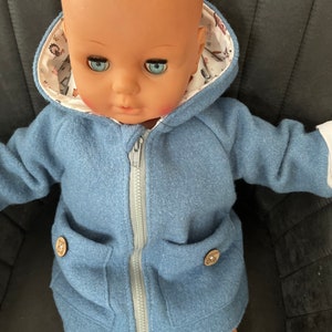 Walkjacke für Kinder, Jacke aus Wollwalk für den Frühling, Wollwalkjacke mit Innenstoff, Kinderjacke Walkmantel, Übergangsjacke Bild 2