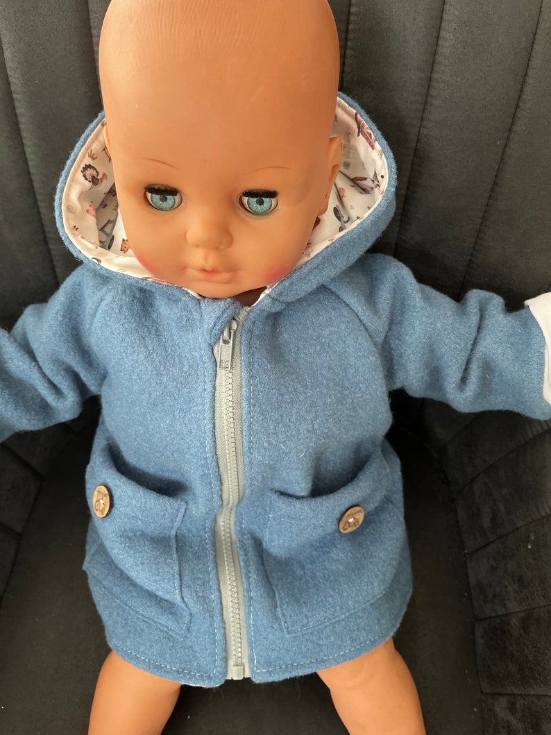 Walkjacke für Kinder, Jacke aus Wollwalk für den Frühling, Wollwalkjacke mit Innenstoff, Kinderjacke Walkmantel, Übergangsjacke Bild 2