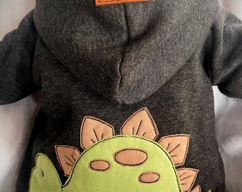 Kinderjacke, Übergangsjacke, Jacke für Kinder, Sweatjacke, Jacke mit Dino