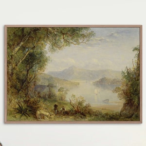 Hudson River Vintage Art Print: Classic Landscape, Museum Grade