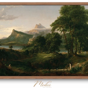 Thomas Cole Painting: Arcadian Pastoral Landscape Art (Digital Download)