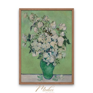 Roses, Vincent van Gogh, 1890 | Printable Vintage Wall Art | Flowers Painting | Famous Paintings | Instant Download